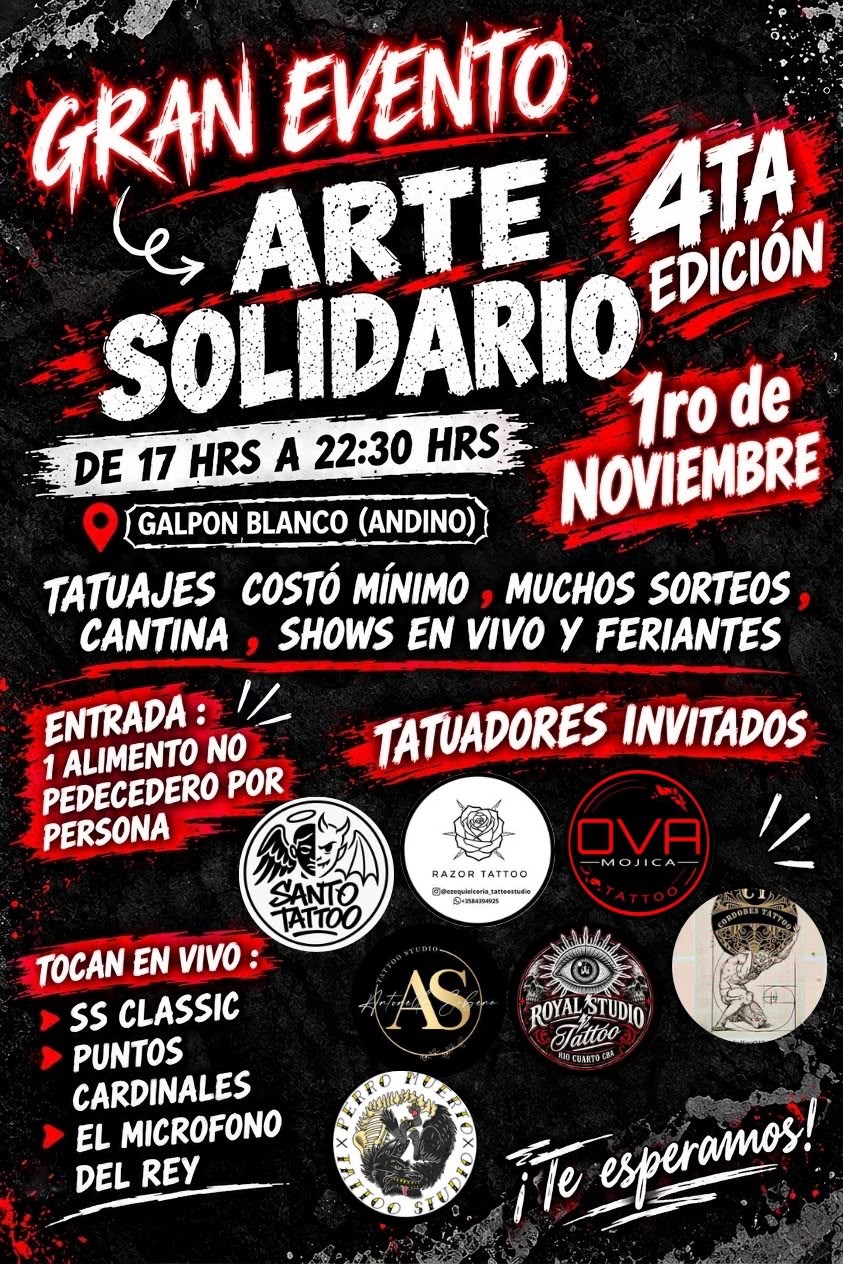 Flyer de Arte solidario