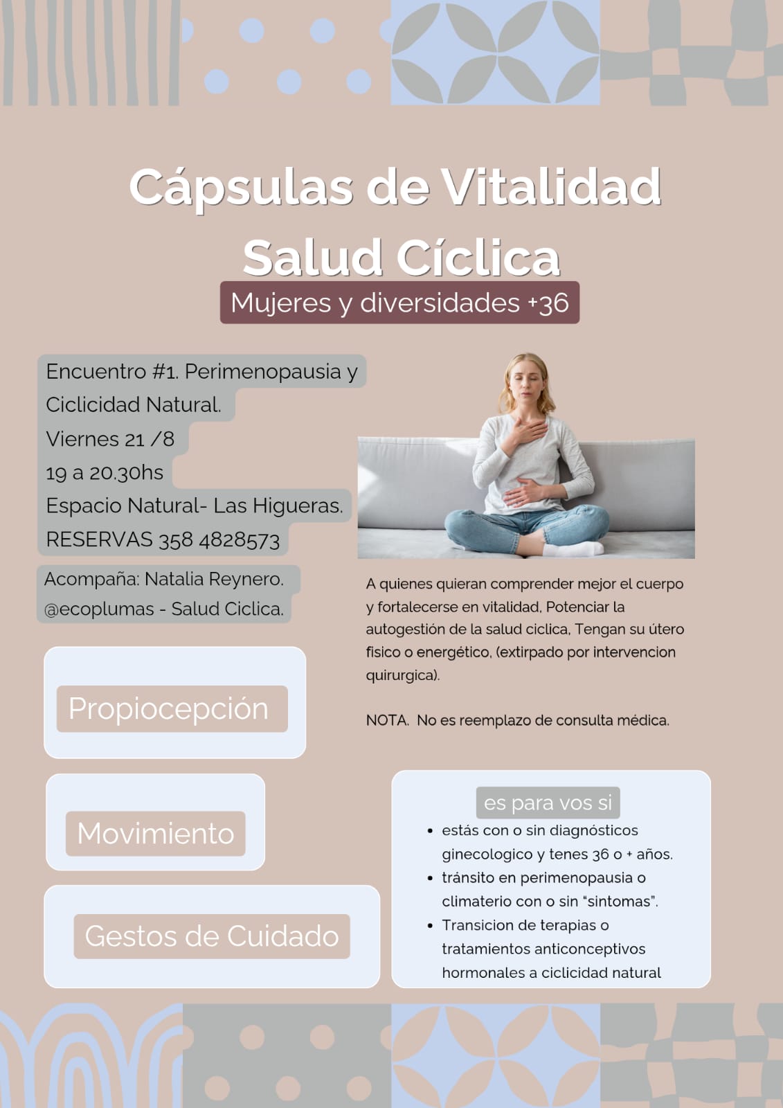 Flyer de Cápsulas de Vitalidad- Salud Cíclica