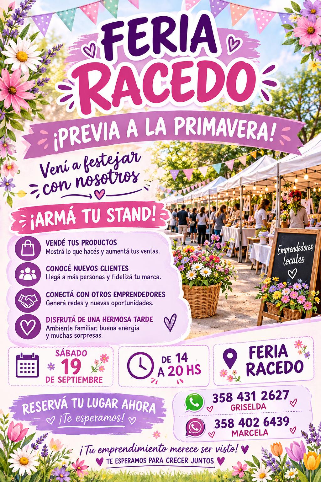 Flyer de Feria Racedo